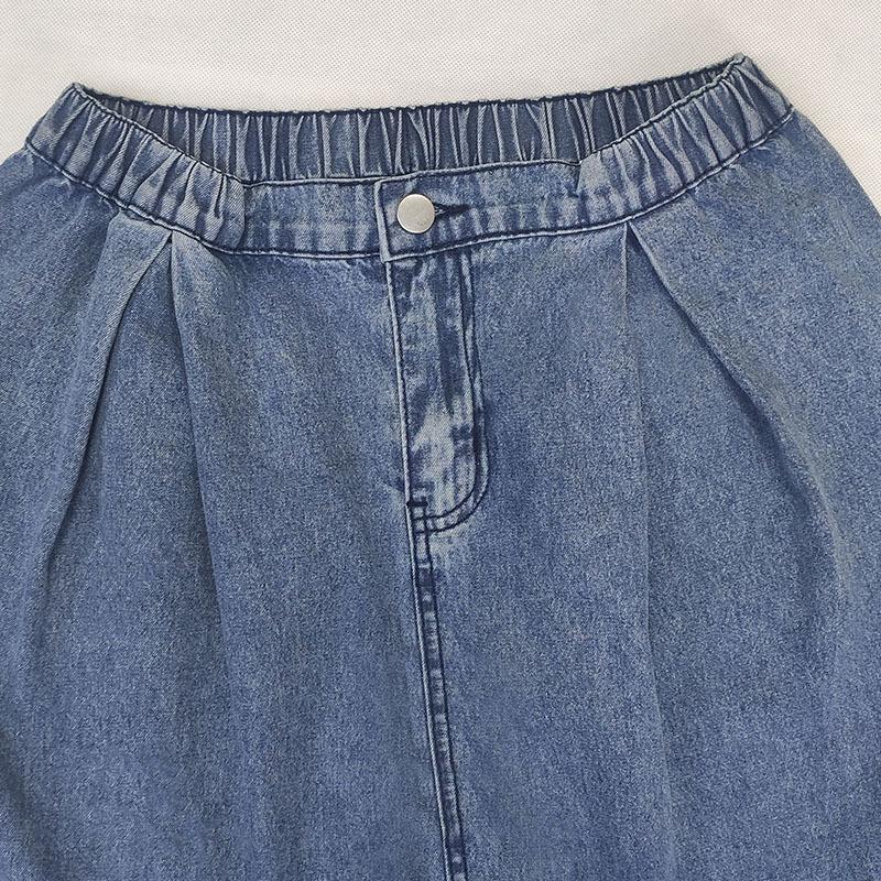 Женские джинсы-шаровары с эластичной талией 2024 года — повседневная длина Nine-Point