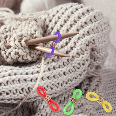 36 шт./лот Стопоры для вязальных спиц Разноцветные обниматели для вязальных спиц Стопоры для кончиков спиц для вязания крючком Аксессуары для вязального проекта