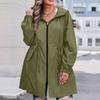 Женские плащи с капюшоном, легкая уличная водонепроницаемая ветровка с капюшоном, однотонный плащ, куртка больших размеров
