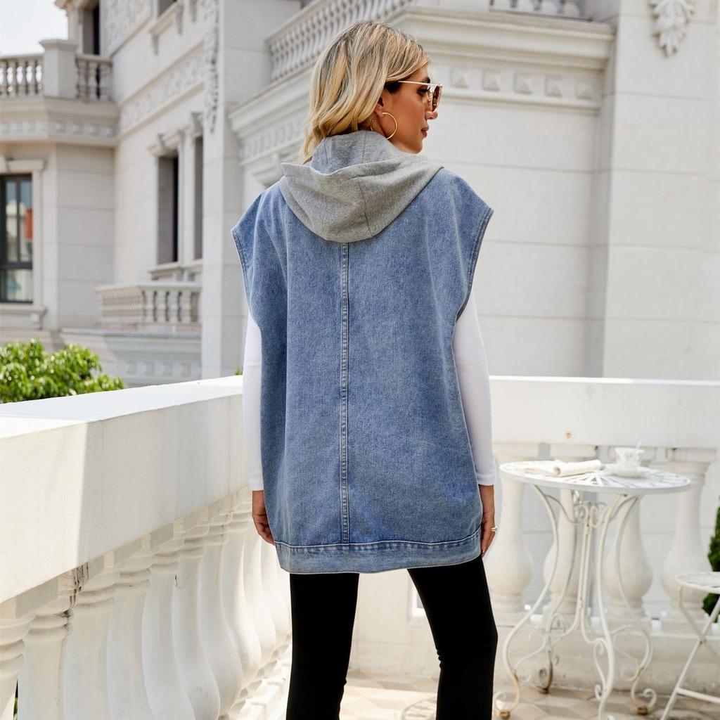 ZIMOXUAN Stylish and Comfortable Women's Summer Denim Vest