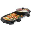 Hot Pot with Grill/2 In 1 Indoor Non-Stick Electric Pot and Griddle Smokeless/With