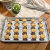 1 Set Stainless Steel Baking Tray with Mesh Rack Heavy Duty Non-stick Heat Resistant Food Grade Rectangle Bakeware Kitchen Supplies