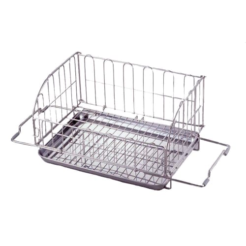 Yoshikawa Sliding Folding Dish Drainer, 37 X 25.5 X 19.7 Cm (Stored), Compact Size, Tsubame-Sanjo, Made In Japan, Product Number 1304277