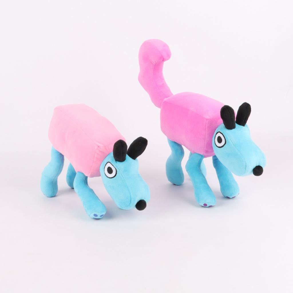 Wobbledog плюшевая качающаяся собака стоячая позиция розовая синяя собака игровая периферийная плюшевая кукла