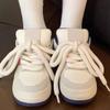 Американская платформа туфли хлебцы женские 2025 весна и осень новые ins тренд нишевые студенческие ретро спортивные дышащие кеды