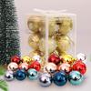 1.57"/12ct Shatterproof Plastic Christmas Ball Ornaments Decorative Xmas Baubles Set Delicate for Wedding Thanksgiving Party