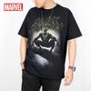 EVERSOUL Marvel T-Shirt, Short Sleeve, Black Panther, Avengers, Iron Man, Venom, Hulk, Movie Gift, Men's, Black, XL [Parallel Import]