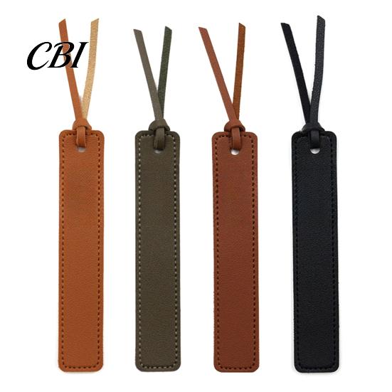 Page Marker Faux Leather Bookmark, Classic Stitched Bookmark with Rope, Ultra-Thin Reading Accessories for Women Men, Book Lovers Unique Accessory