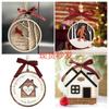 1pc Cute Pendant Christmas Decoration House Ornament Housewarming Gift Home Wooden