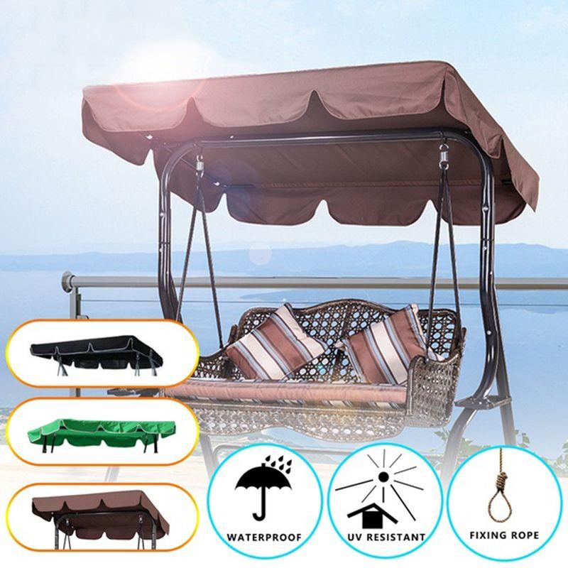 Anti-uv Swing Seat Canopy Cover With Bandages For Outdoor Use