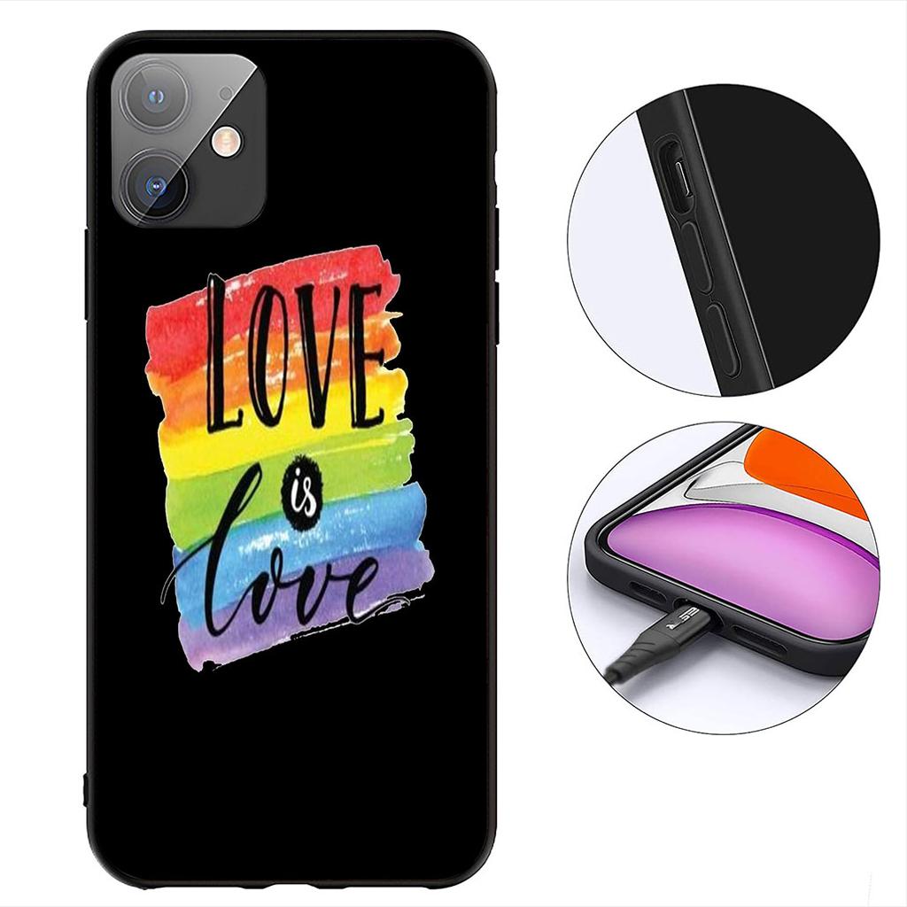 Love Is Love LGBT Rainbow Heart LGBTQ Case for Motorola Moto Edge 50 30 Fusion 40 NEO Ultra Pro G22 G23 G20 G35 G84 G13 G53