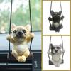 Cute Swing Dog Bulldog Model Auto Rearview Mirror Hanging Pendant Decoration Kwaii Lap-dog Car Interior Accessories Ornaments