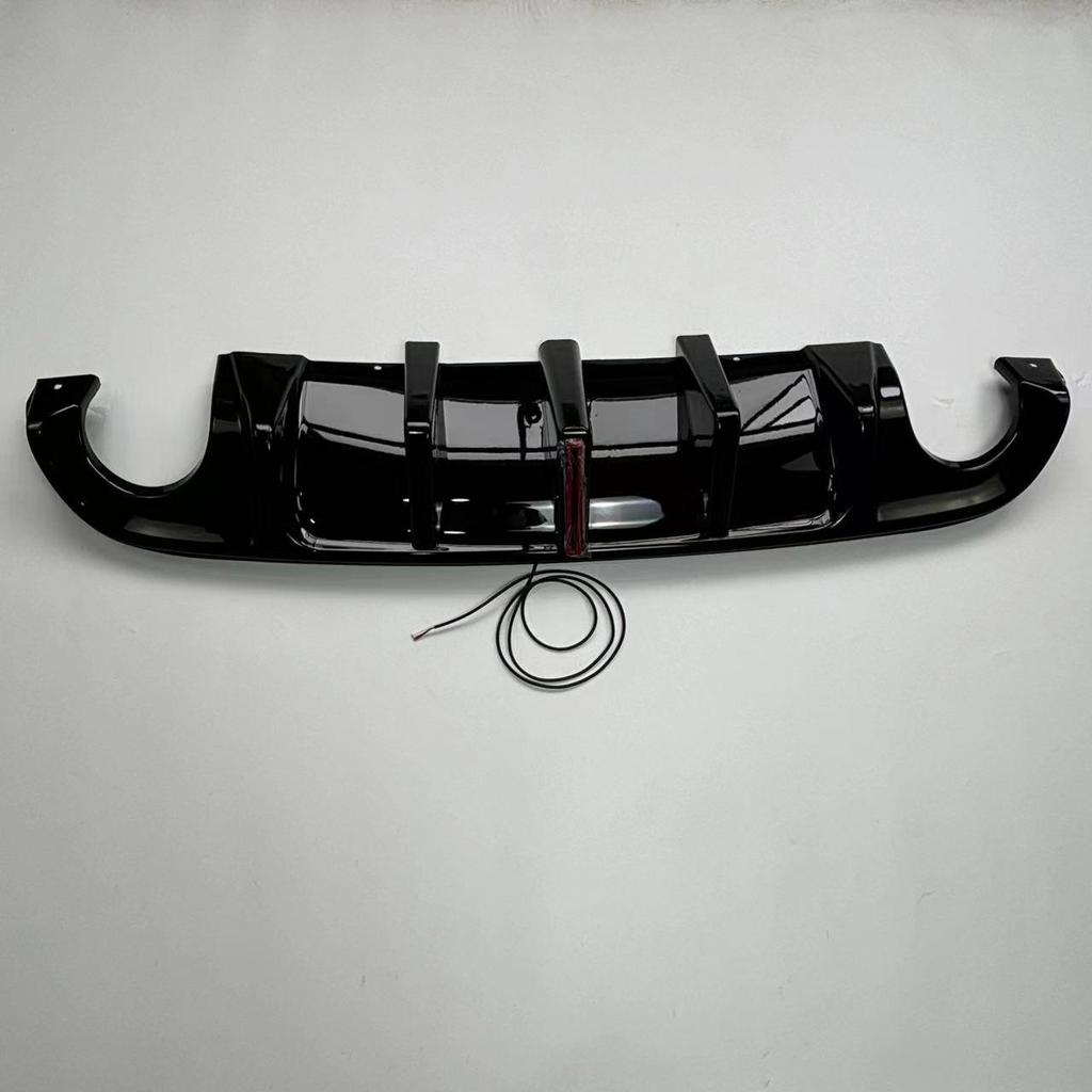 2014-2017 Infiniti Q50/Q50L Gloss Black Rear Diffuser with Dual Exhaust and Lights