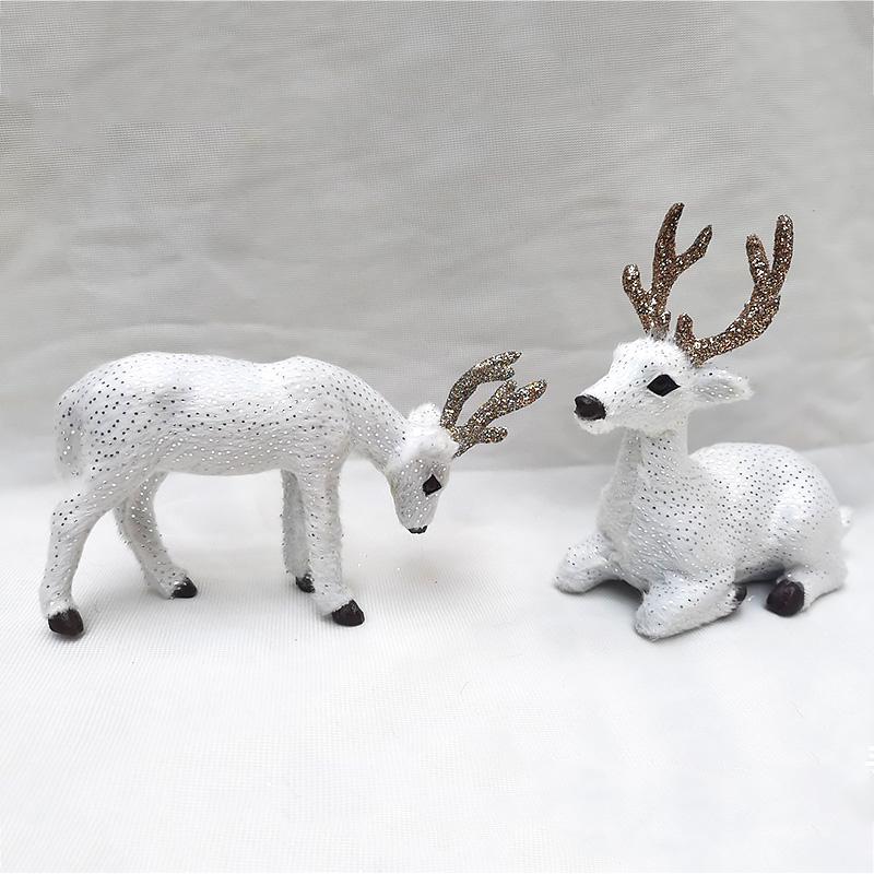 1pc Creative Christmas Sika Deer Christmas Reindeer Simulation Deer Elk Christmas Deer Decorations