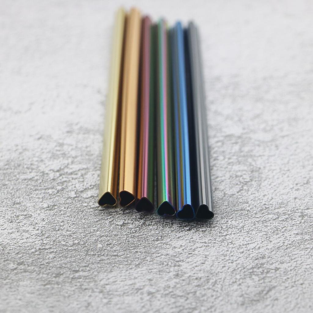 Metal Straw Reusable Drinking Straw Set 304 Stainless Steel Straw Straight Straw With Cleaner Brush Party Bar Accessories