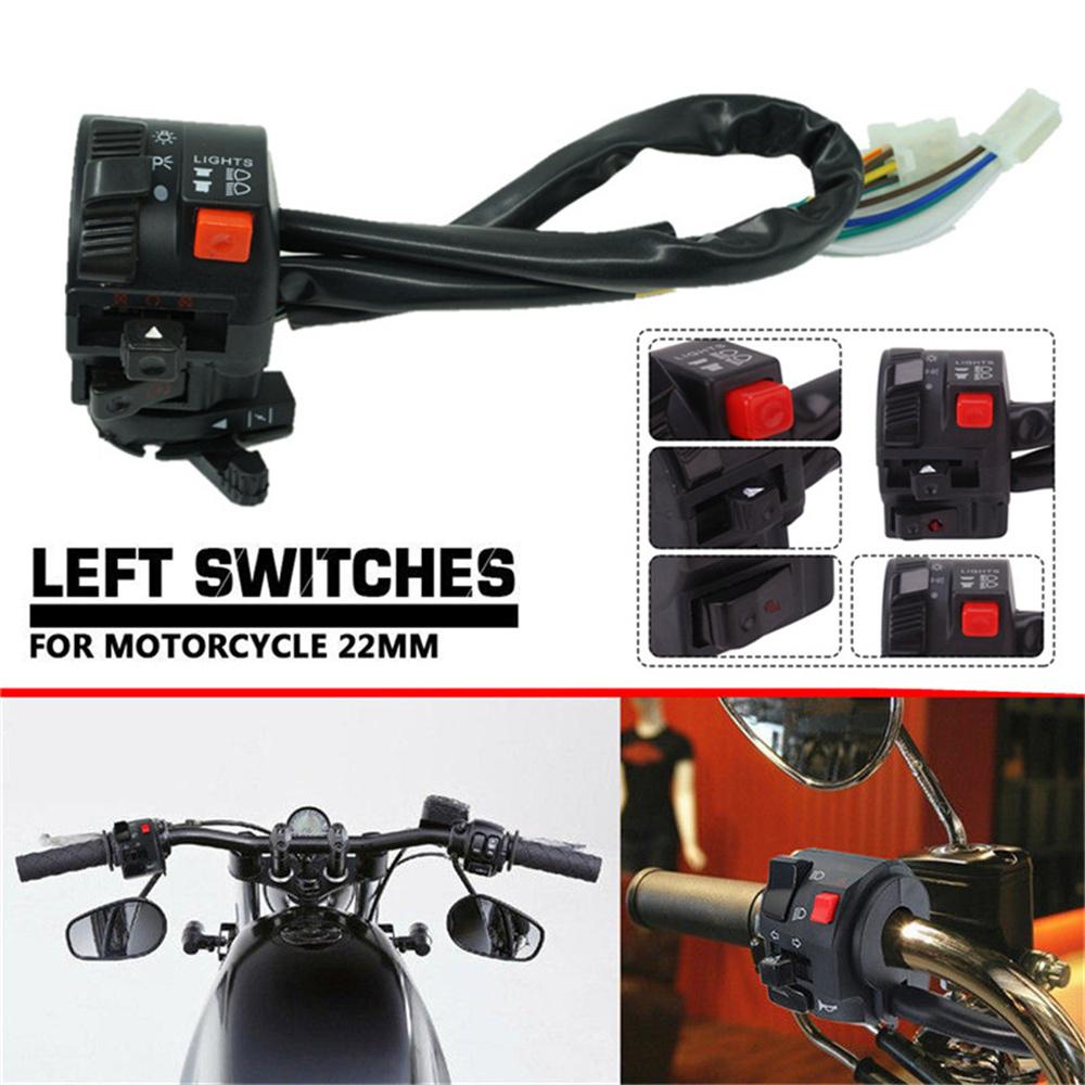 New 22mm 7/8"Motorcycle Handlebar Start Stop Headlight Hi/Low Throttle ON-Off Switch