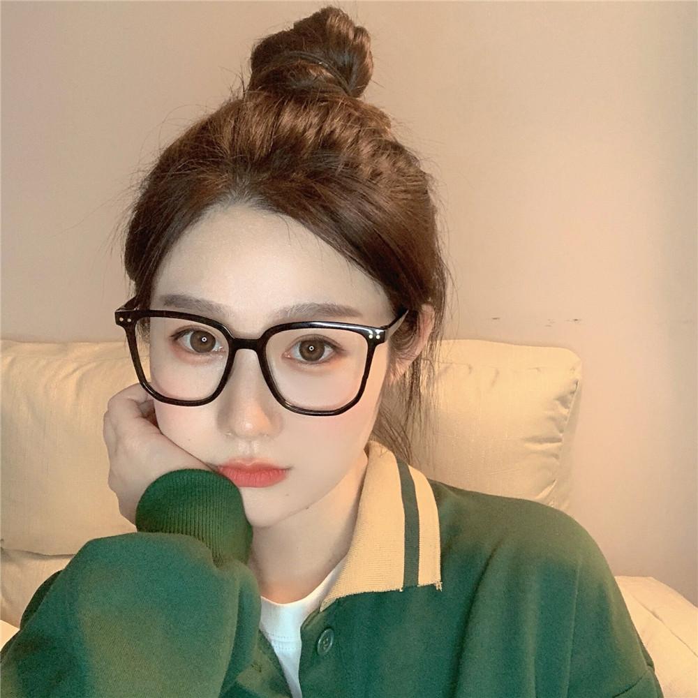 Прозрачная черно-белая градиентная оправа для очков сверхлегкая для большого лица, стройнящая, для маленького лица