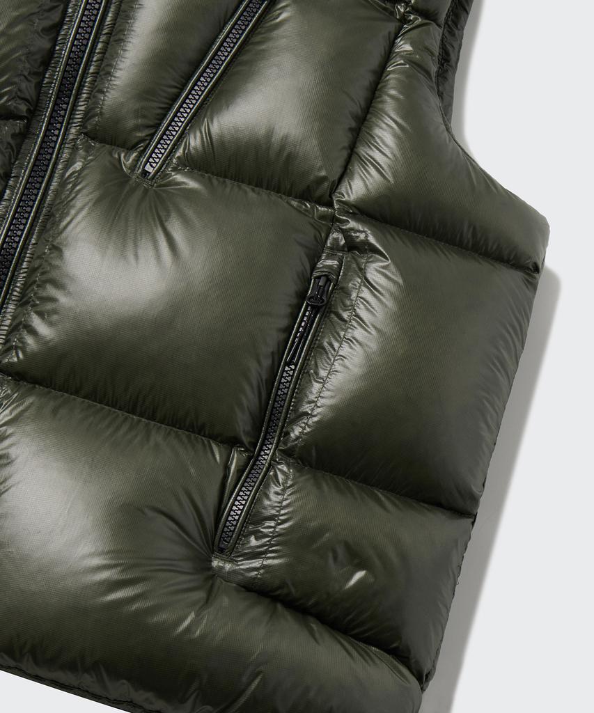 Musinsa Standard [City Leisure] Sheer Ripstop Hooded Down Padded Vest [Khaki]