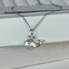 Baroque Little Whale Necklace, Special-Shaped Pearl, Marine Life Pendant, Collarbone Chain, Small Fish Stud Earrings Set, Color Retention.