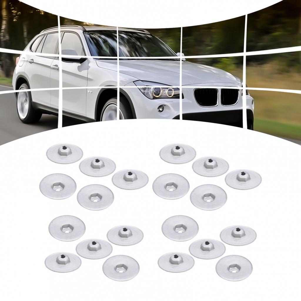 Термозащитная гайка 3 см/1,18" для BMW серебристого цвета