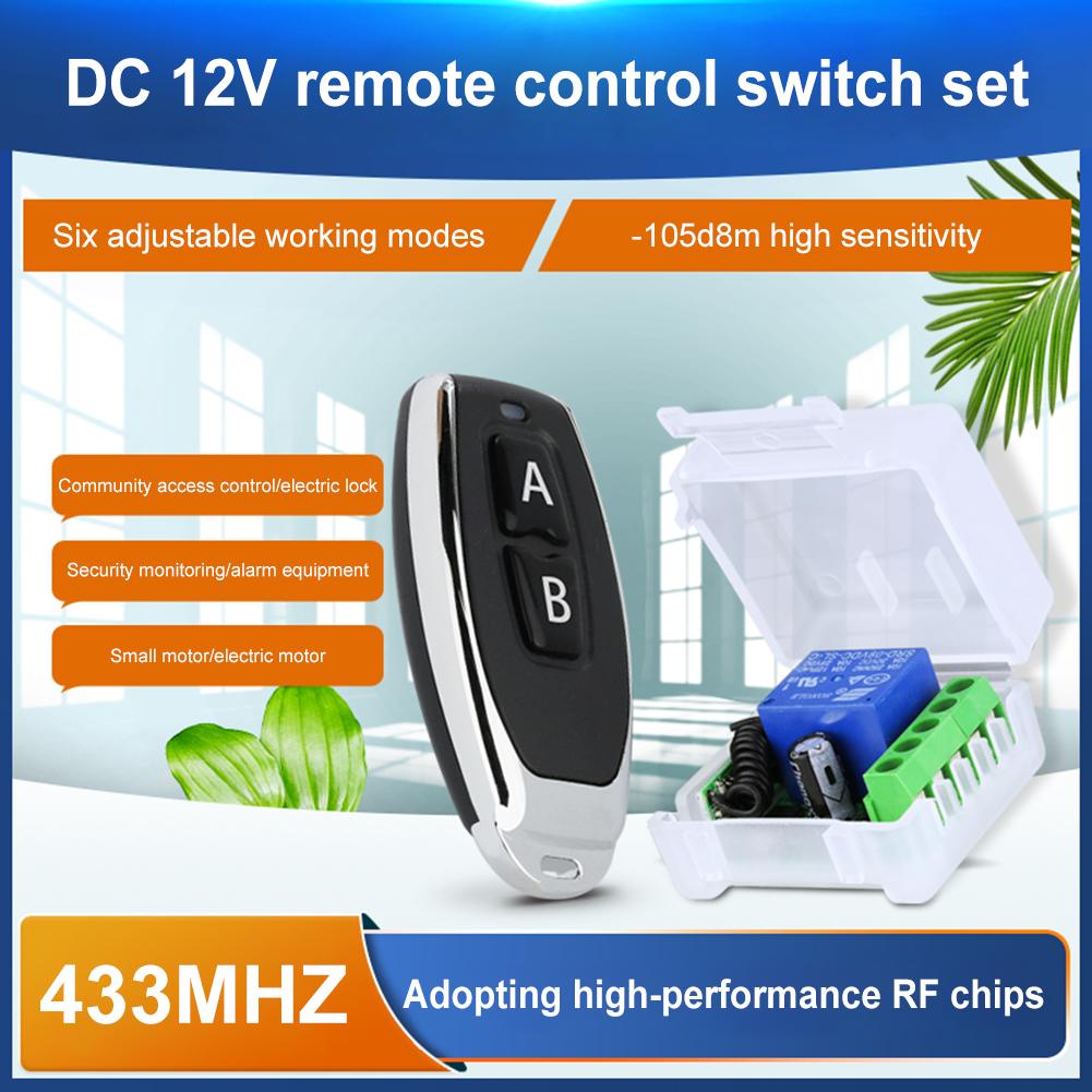 433Mhz RF Transmitter And Receiver Module DC 12V 1CH Universal Remote Control Switch 433mhz Wireless Switch Relay Remote Control