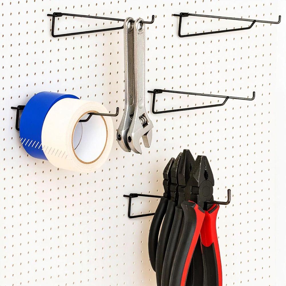 5pcs Rust-proof Peg Board Brackets Wall Mount Pegboard Organizer Portable Pegboard Clip Set Garage
