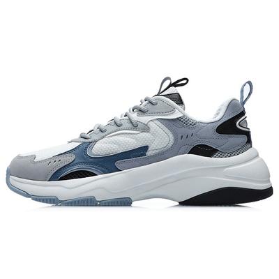 Кроссовки мужские Li Ning прочные с низким верхом белые синие AGCR205-3