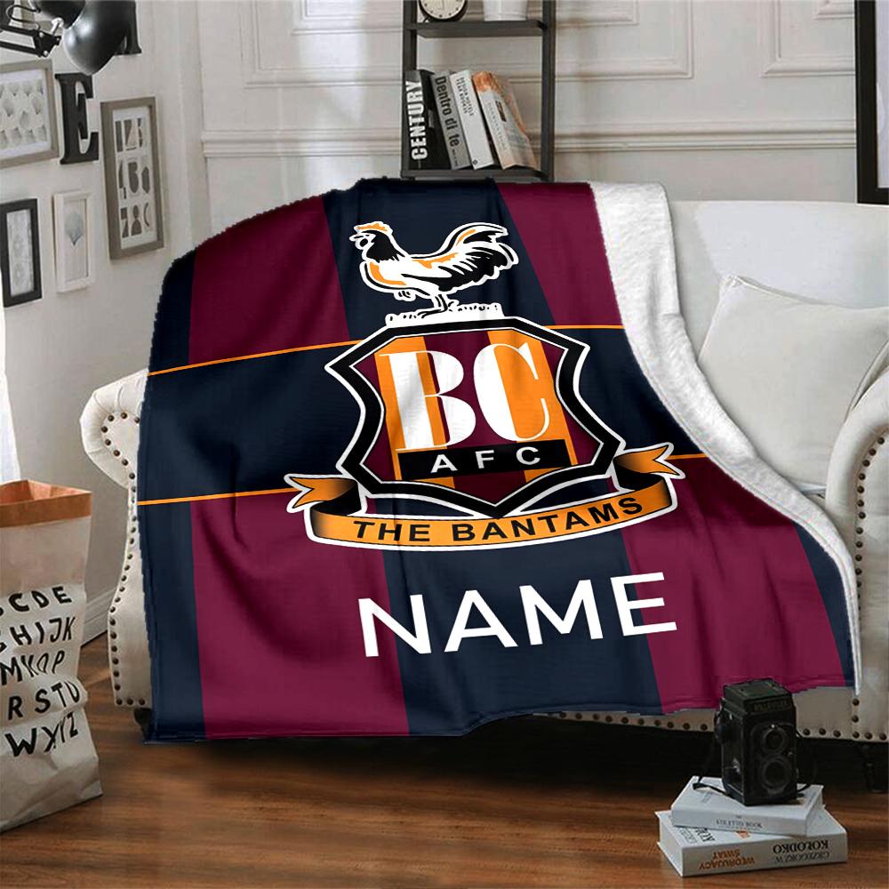 Custom Name Bantams Football Club Crest blanket for Couch & Bed, Plush Cozy Fuzzy Blanket Super Soft & Warm Blankets for Fall and Winter. 0908248