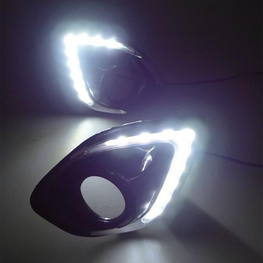 2pcs LED DRL Daytime Running Fog Light Cover for Mitsubishi ASX 13-15