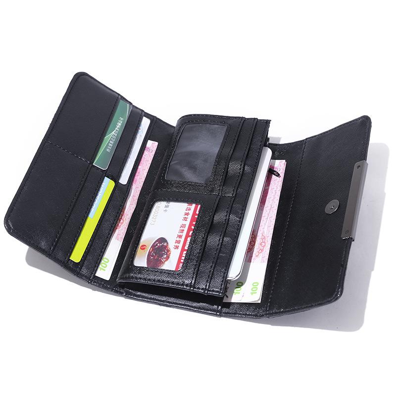 Brand Wallet Women's Clutch Luminous Long Wallet Geometry Lattice Female Card Holder Coin Purse CLE
