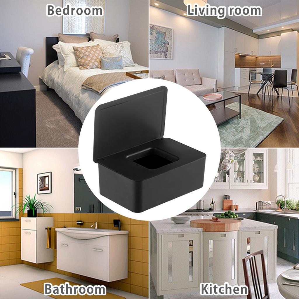 Коробка для влажных салфеток, пылезащитный диспенсер для салфеток, переносная коробка для хранения салфеток, коробка с крышкой для автомобиля, домашнего офиса, настольного органайзера