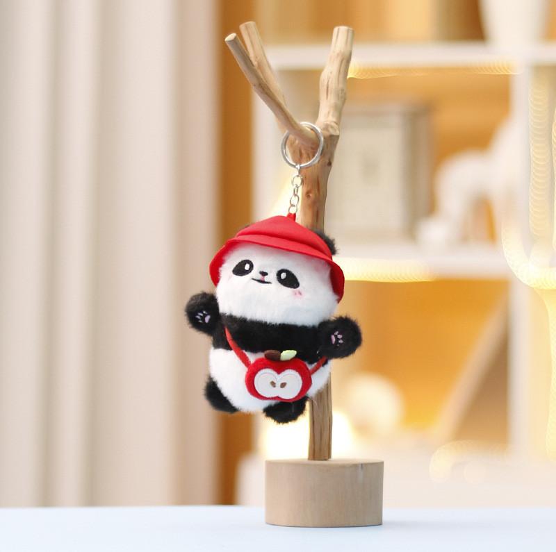 Plush Panda Toy With Keychain For Girls Soft Stuffed Animal Gift Kids For