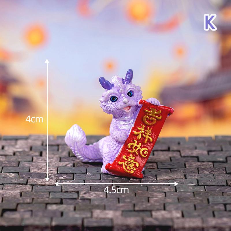 Милая фигурка мини-дракона 2023 года, украшение на год дракона, микроландшафтное украшение, миниатюрная игрушка для кукольного домика