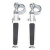 Pair Clevis Foot Pedals U Clamp Footrests Universal for Motorcycle Street Bike with 1in ‑ 1‑1 4in Highway Engine Crash