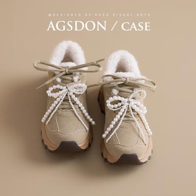 Август де флисовые кроссовки папы женские 2025 новый осень и зима утолщенные хлопковые туфли Форреста Гампа повседневные спортивные походные туфли