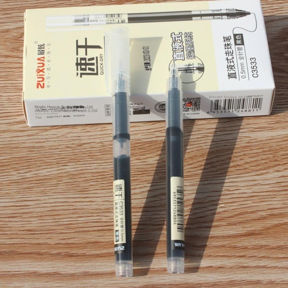 0.5mm Gel Pen 12 Color Ballpoint Pen New Straight Liquid Ball Pen