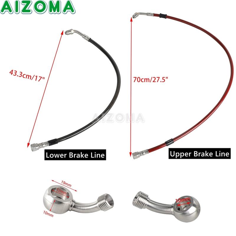 Motorcycle Brake Line 70cm Steel Clutch Hose Cable For Harley Sporster Roadster XL1200CX 2016-22 FXDR FXDRS 19-22 Softail 18-24