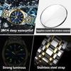 Men's Waterproof Luminous Dual Calendar Watch, Fashionable Quartz Watch Weekly Calendar Display Festival Gift Men's Exquisite Gift Watch