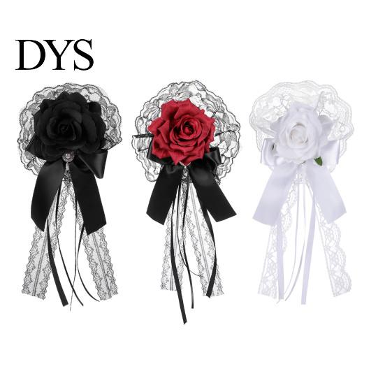 Theme Party Hair Decorations Rose Bow Clip, Lace Pearl Hairpin, Lolita Gothic Bowknot Alternative Style Clips Hairpin for Women Bride Cosplay Wedding
