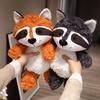 Fox & Raccoon Plush Toy - Realistic Wild Animal Sloth Doll Birthday Gift