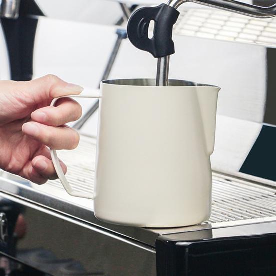Питчер для вспенивания молока 450 мл, пищевой, эргономичная ручка, питчер для вспенивания молока, нержавеющая сталь, V-образный носик, молочник