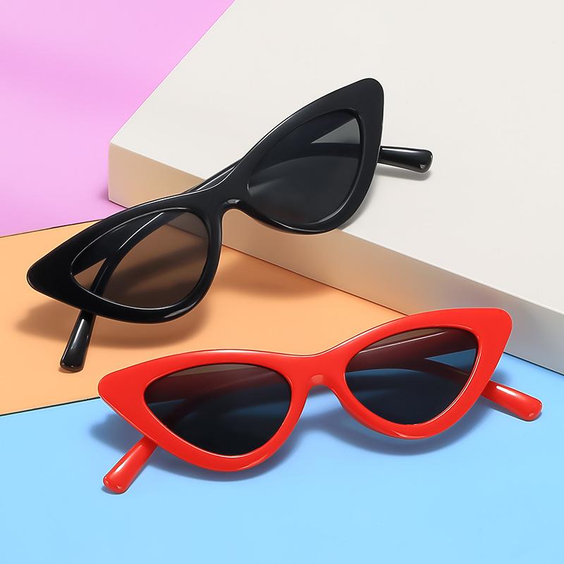 Детские солнцезащитные очки для мальчиков и девочек, персонализированные ретро-треугольные солнцезащитные очки «кошачий глаз», модные уличные очки для малышей