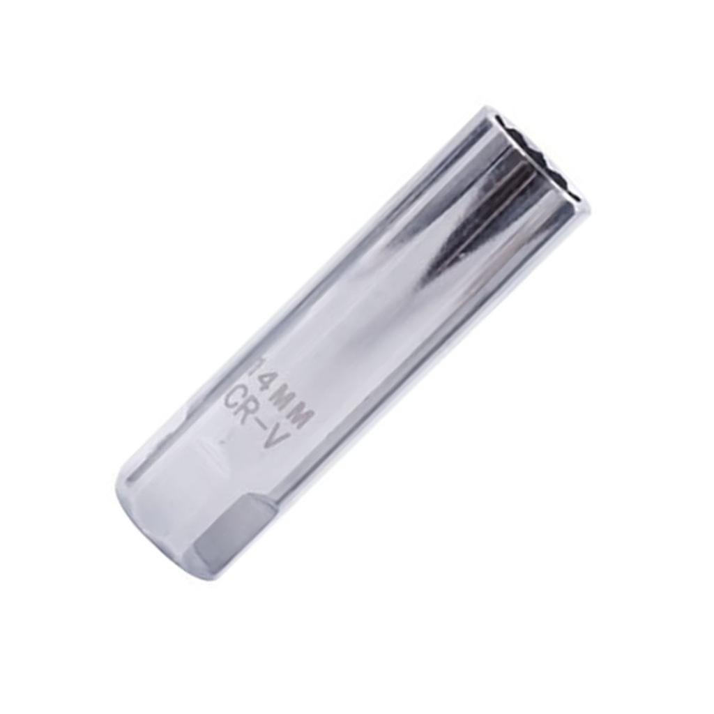 Эффективный автомобильный торцевой ключ для свечей зажигания 14 мм, конфигурация с 12 гранями, обеспечивает максимальный захват и крутящий момент для ограниченных пространств