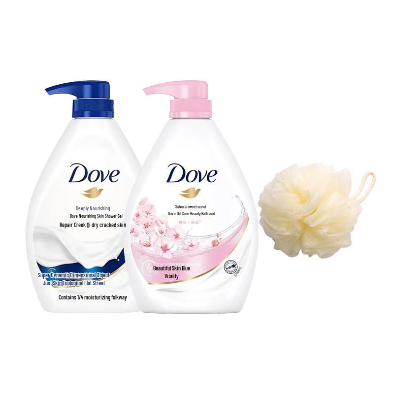 DOVE Набор Гелей для душа «Цветение вишни» и «Глубокое питание»
