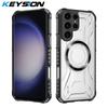 KEYSION Прозрачный магнитный чехол для Samsung S22 S23 Ultra 5G S23+ Ударопрочная задняя крышка для телефона для Galaxy S23 S21 S20 FE 5G