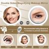 Дорожное зеркало для макияжа Mocado с подсветкой Зеркало с 1-кратным и 20-кратным увеличением с подсветкой Двустороннее дорожное зеркало с 3-цветной подсветкой с регулировкой яркости
