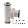 Pool Hose Adapter T Shape Threaded Pump Connector 1.5in To 1.25in Connection Hose Plunger for Pool