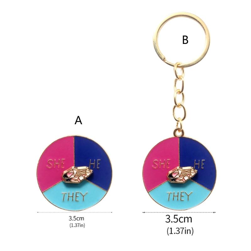 Rotation Pointer Badge Pin Backpacks Lapel Pin Gender Identity Brooch Button