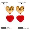 Серьги в форме сердца из нержавеющей стали на День святого Валентина | Комплект из 2 украшений для влюбленных пар | Гипоаллергенный романтический подарок для нее/него