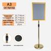 Stainless Steel Vertical Advertising Standee Display Stand for Hotels